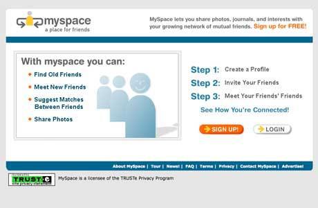 myspacecom 2003 gadā Autors: Sulīgais Mandarīns Mājas lapu izskati kādreiz un tagad 2