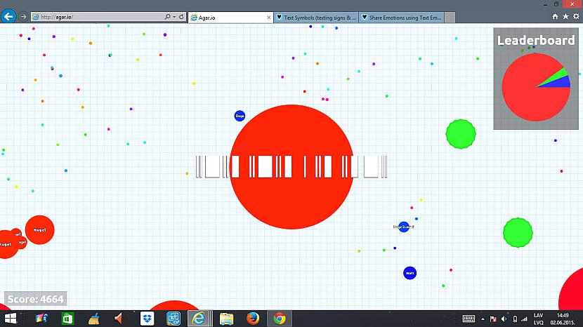 biju arī svītru kods nospēlēju... Autors: SoullesS Agar.io Labākie momenti bildēs