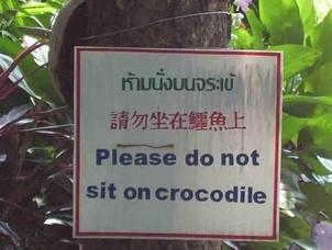 Ludzu nesēdiet uz krokodila Autors: Mao Meow Trakās ceļa zīmes un ne tikai!