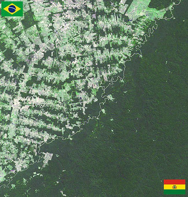 Brazīlija un BolīvijaScaronis... Autors: LordsX Starpvalstu robežas, kuras parāda šokējošas atšķirības  starp valstīm