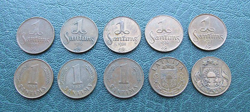 1 santīma monētas tika kaltas... Autors: pyrathe Mana kolekcija: Latvijas Republikas monētas