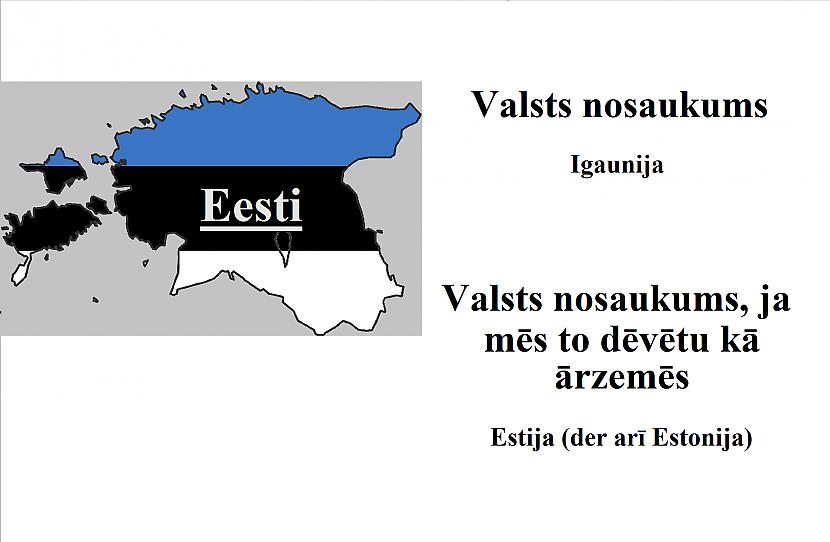 Tālāk dodamies pie mūsu... Autors: Raimonds Ostrovskis Valstu nosaukumi, ja latvieši tos sauktu līdzīgi kā ārvalstīs