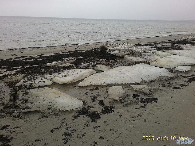 Ledus jūra un pelēkas debesis Autors: Kolch Atradu dzitaru jūras krastā.