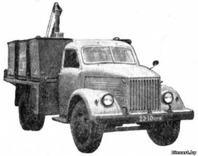 Atkritumu konteineru savācējs... Autors: Klusais vājprāts GAZ 51 GAZ 63  (1946 g. - 1975 g.) 2