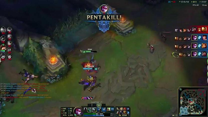 Dubultais pentakills no manis ar veini.