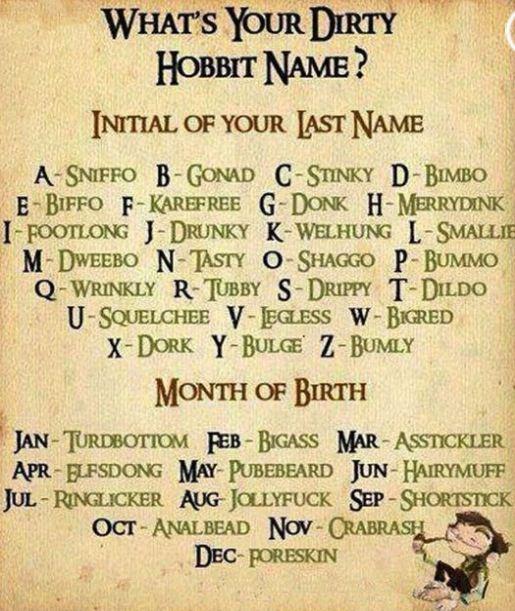 Mans vārds ir Drippy Poreskin Autors: KaķēnsPirž Kāds ir tavs neķītrais Hobbita vārds