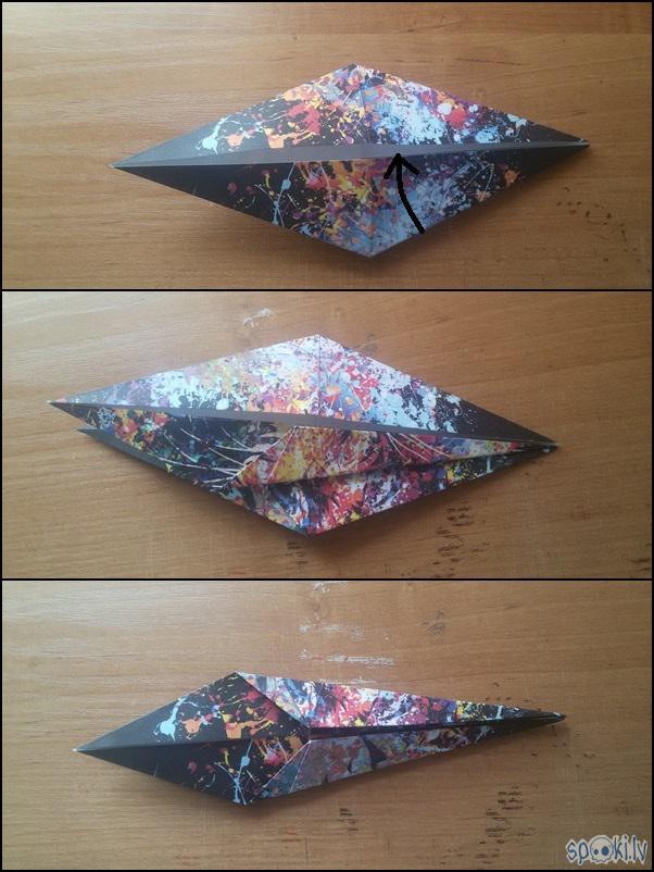 Sekojot bultiņas norādījumiem... Autors: Zviedriete How to: origami dzērvīte
