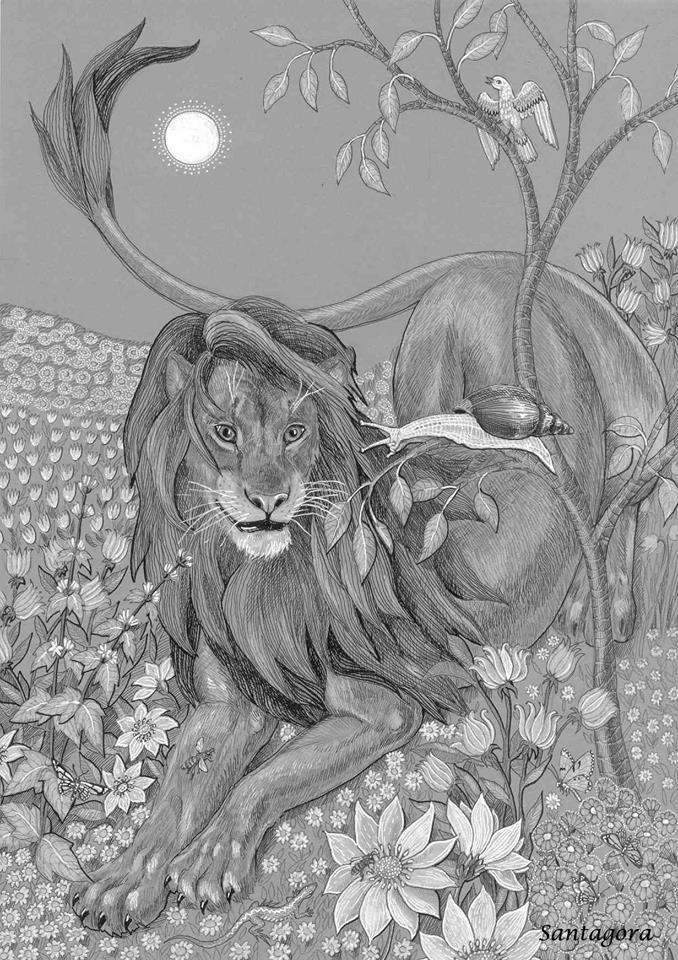 Simbolisks zīmējums ar lauvu... Autors: anonymo Santagora - mani darbi 5. daļa