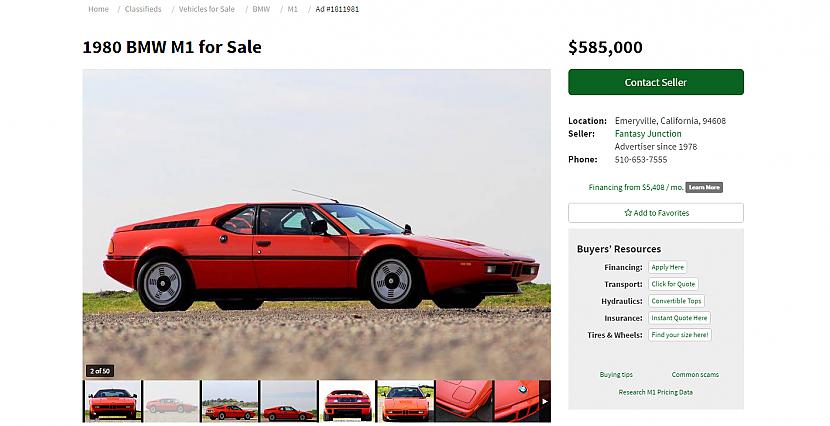 1980 gada BMW M1nbspCena... Autors: LGPZLV Dārgākās BMW mašīnas online