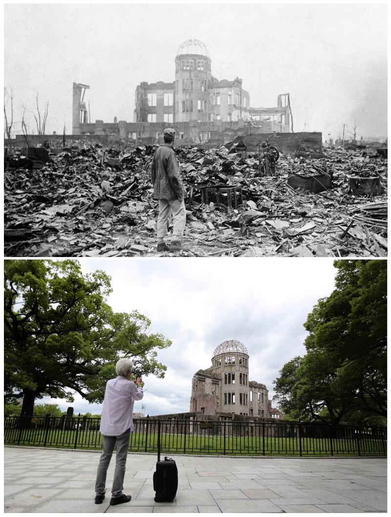 Tagad ēka ir zināma kā Bumbas... Autors: Lestets Hirosima un Nagasaki - toreiz un tagad