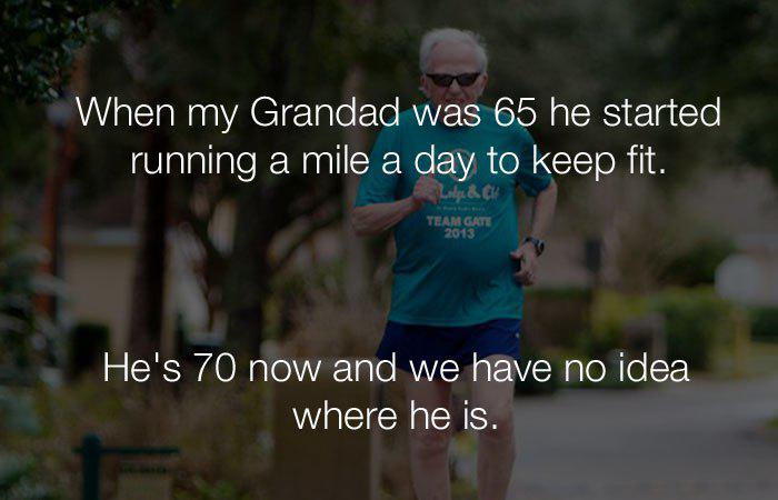 Vectēvs sāka skriet 65 gadu... Autors: Lestets Stulbi, vienkārši un smieklīgi