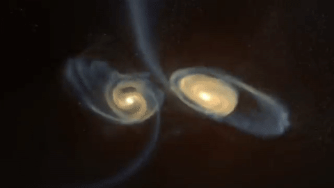 Divu galaktiku sadursmes... Autors: KALENS NASA publicē interesantus GIF attēlus