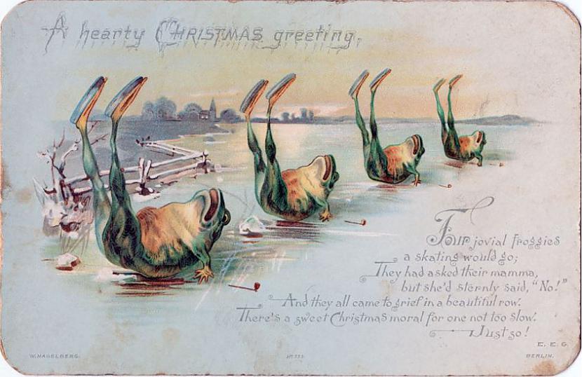 Daži no briesmoņiem tādi kā... Autors: Lestets Viktoriāņu laikmeta Ziemassvētku kartiņas