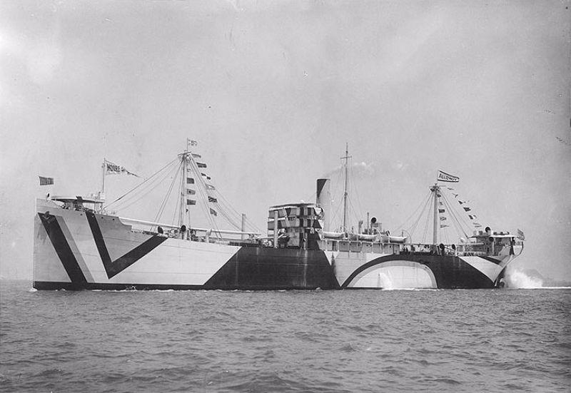 SS Allowaynbsp1918g Autors: Lestets Kuģu kamuflāža 1. un 2. pasaules karā