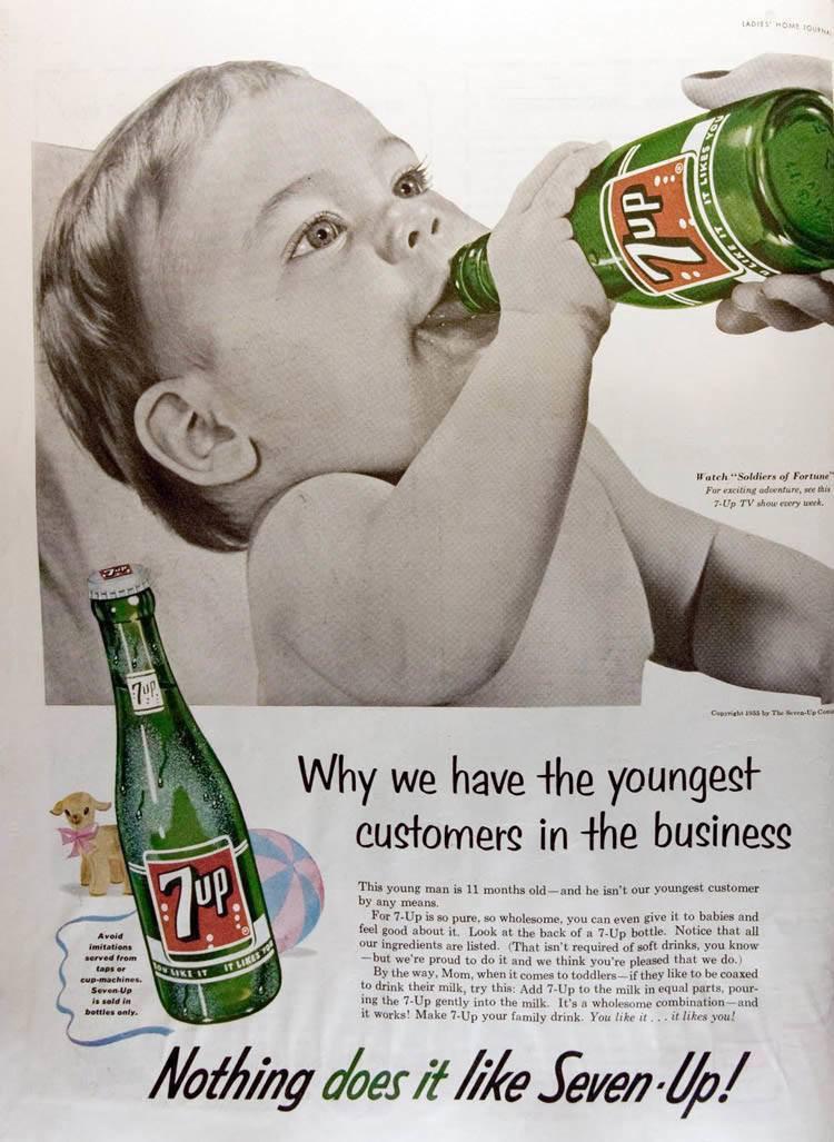 Un sāka dzert limonādi pirms... Autors: 100 A 37 baisas retro reklāmas ar bērniem. Kaut kas traks!