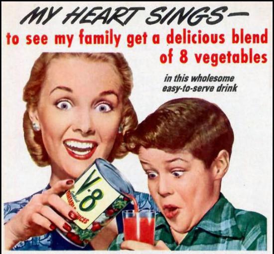 Izrādās ka dārzeņu sula var... Autors: 100 A 37 baisas retro reklāmas ar bērniem. Kaut kas traks!