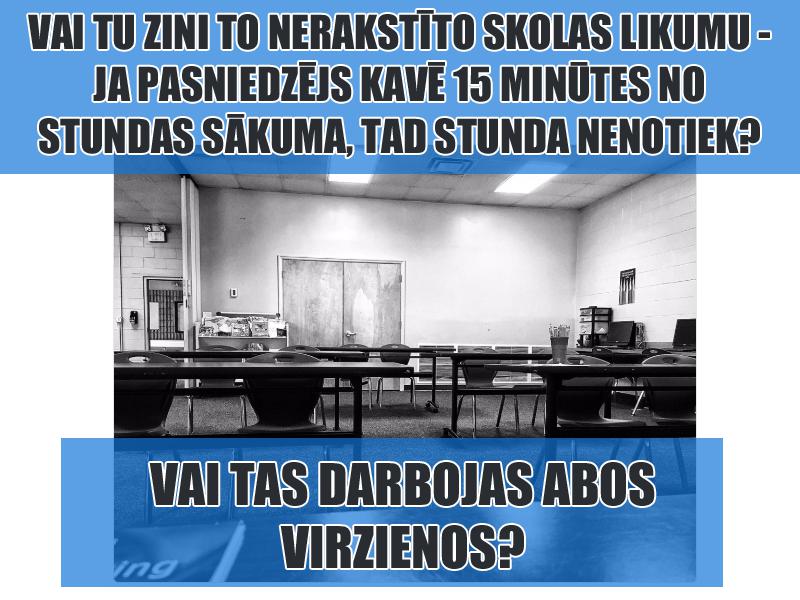  Autors: matilde Pasniedzējs publiski sūdzas par to, ka viņa skolēni nav atnākuši uz skolu