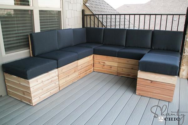 Modulārā dīvānu... Autors: 100 A 11 radošas idejas dārza mēbelēm. Uztaisi pats!