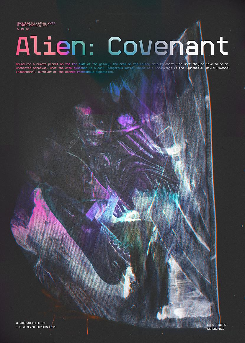 Alien Covenant Autors: Fosilija Filmas plakāts katru dienu