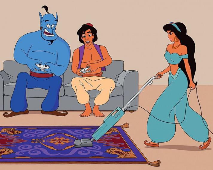 Ģimenes vērtībām Autors: Volāns 11 ilustrācijās par Disney multfilmu varoņiem mūsdienās