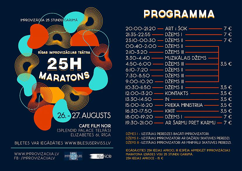  Autors: Spoki Otrais Rīgas Improvizācijas teātra maratons šogad ilgs 25 stundas