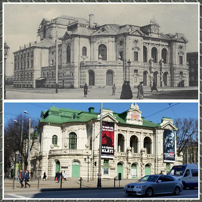 Latvijas nacionālais teātris... Autors: theFOUR Tad un Tagad (Rīga pirms 100 gadiem).