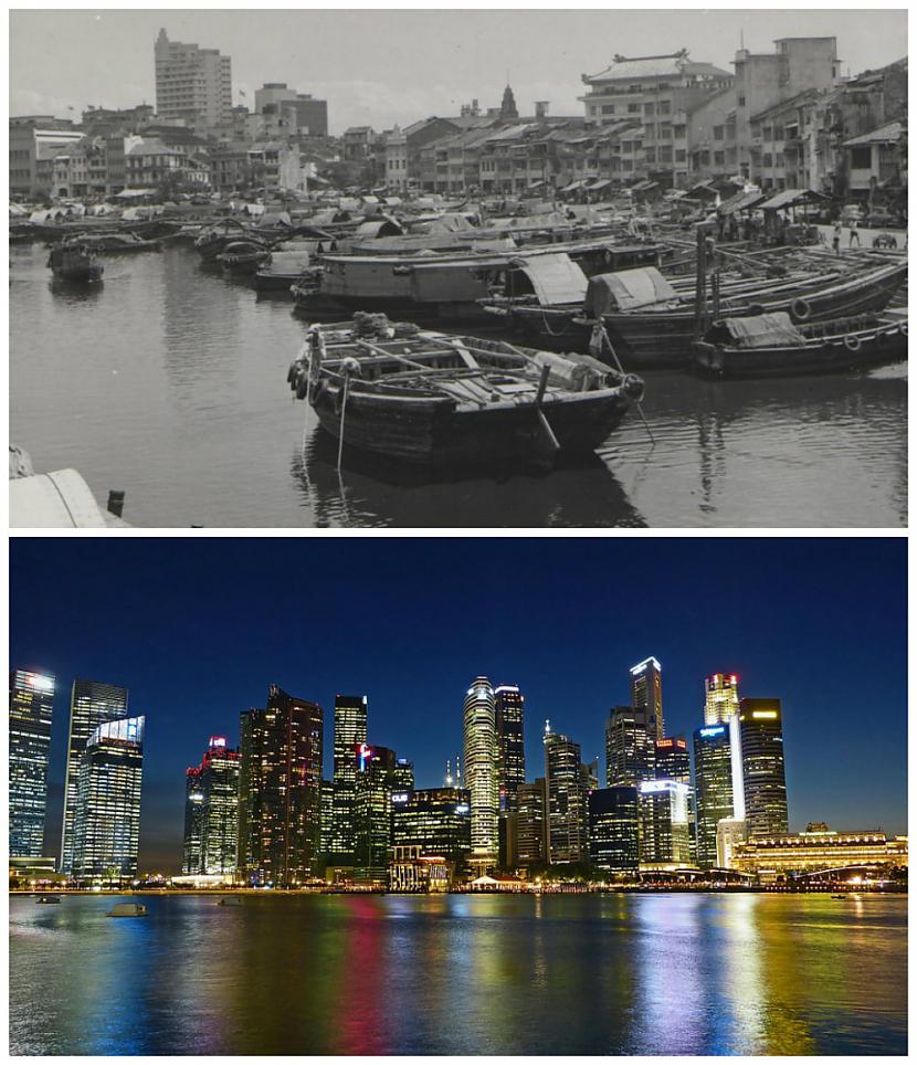 Singapūra 1960 un Tagad Autors: laimins76 Pilsētu pārvērtības.