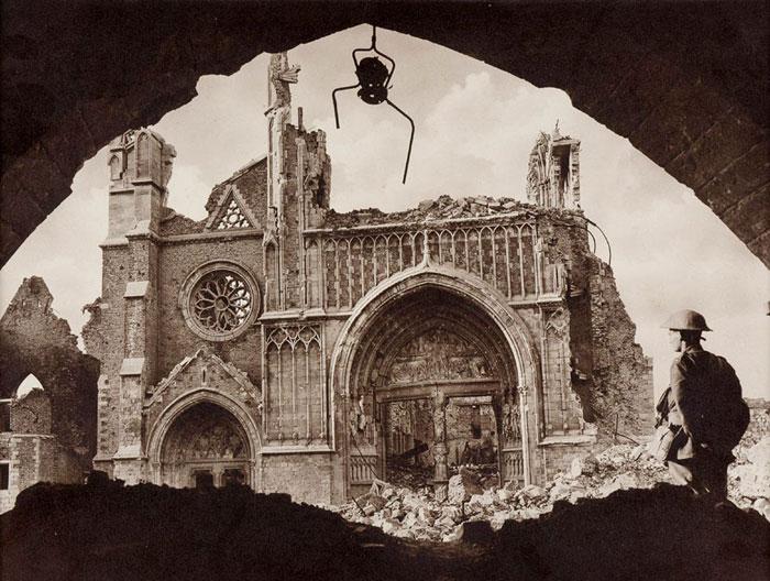 Ipras sagrautā katedrāle skats... Autors: Lestets Rietumu frontē bez pārmaiņām