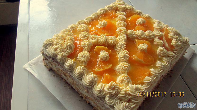 Brīvā improvizācijā veidoju... Autors: rasiks Biezpiena kūka ar apelsīniem