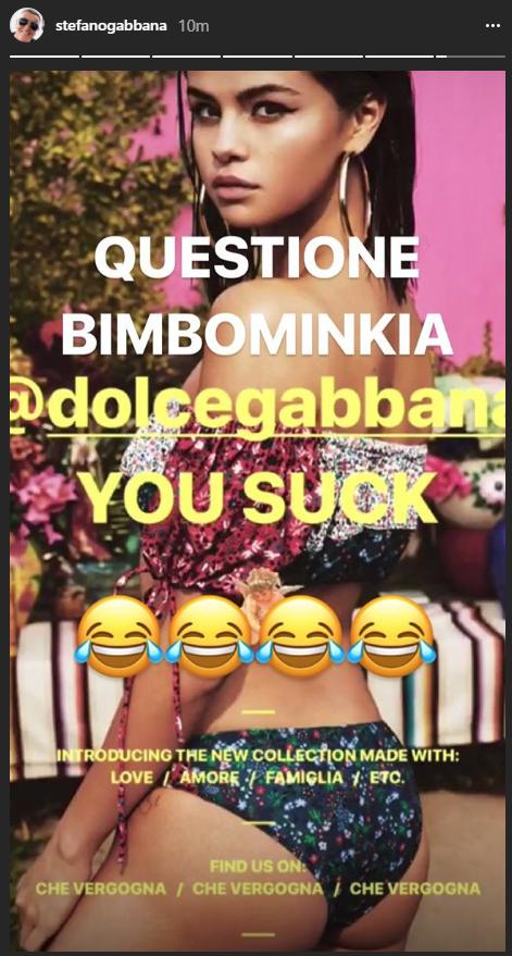  Autors: matilde «Dolce & Gabbana» līdzdibinātājs nosaucis Selēnu Gomezu par neglītu