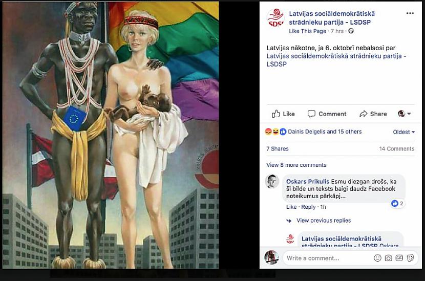 Latvijas Republikas Satversmē... Autors: Par Nacionālu Valsti LSDSP biedrs izplatījis ''rasistiskus'' postus
