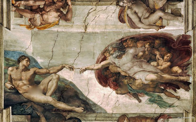 Mikelandželo iespējams griestu... Autors: Artemiis Mikelandželo un Siksta kapela Vatikānā | Iespējams, nedzirdēti fakti
