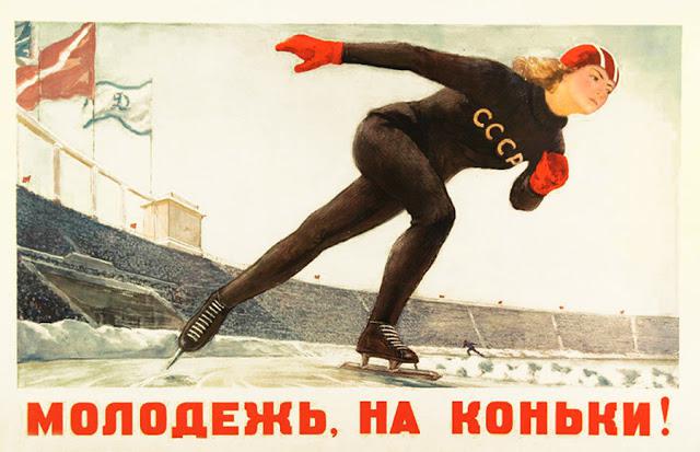 Jaunatne uz slidām Autors: Lestets PSRS sporta propagandas plakāti