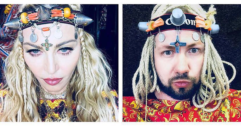 Madonna Autors: matilde Blogeris no Krievijas smieklīgi parodē slavenību bildes internetā
