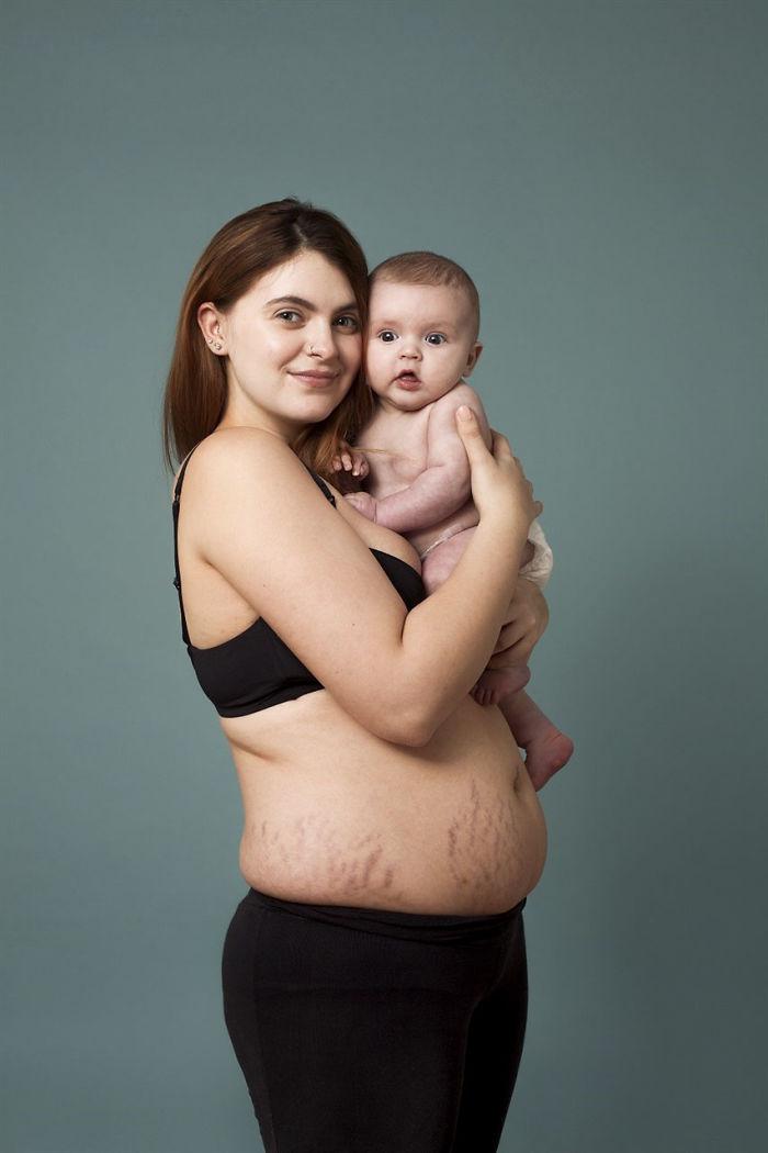 Fotogrāfijā redzama Kesija 17... Autors: matilde Jaunā «Mothercare» veikala reklāmas kampaņa izceļ sieviešu pēcdzemdību augumus