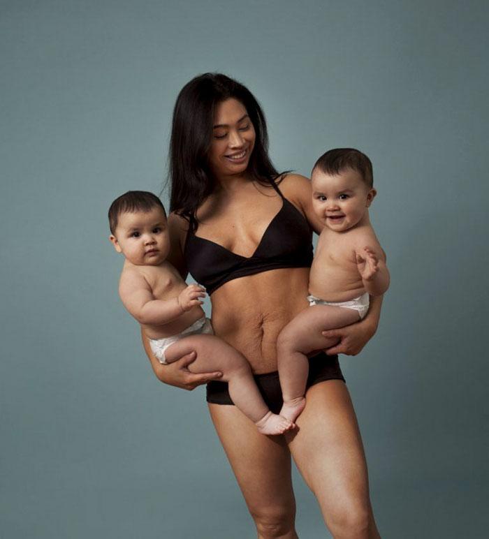 Fotogrāfijā redzama Sofija 39... Autors: matilde Jaunā «Mothercare» veikala reklāmas kampaņa izceļ sieviešu pēcdzemdību augumus