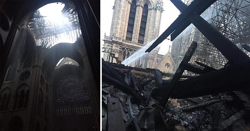 Ugusngrēka dzēscaronanā bija... Autors: matilde Foto: Kā izskatās Parīzes Dievmātes katedrāle pēc postošā ugunsgrēka