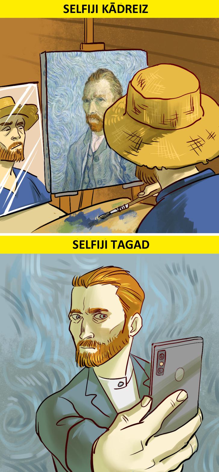 Kādreiz viena selfija dēļ bija... Autors: matilde 10 komiksi, kas parāda, cik ļoti ir mainījusies cilvēku dzīve pēdējo gadu laikā