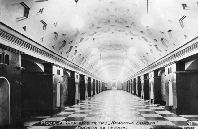 nbspSarkano vārtu stacijas... Autors: Lestets 35 Maskavas metro fotogrāfijas no 1935. g.