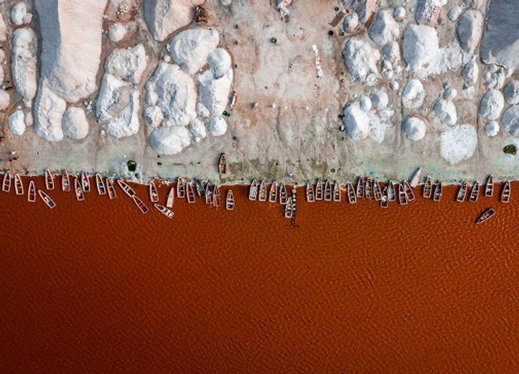 Retba ezers Senegālē Autors: Lestets Neticami, ka šīs 30 fotogrāfijas ir uzņemtas tepat uz Zemes