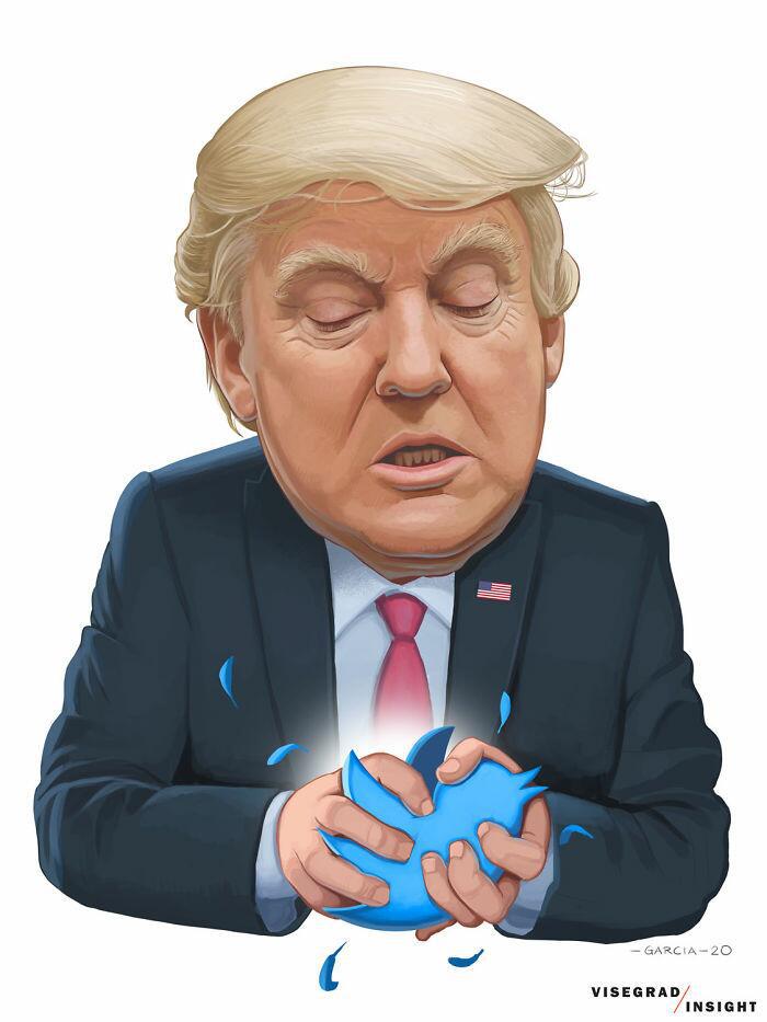 Donalds Trumps un Twitter Autors: Fosilija 19 skarbas ilustrācijas, kas parāda, kas mūsu sabiedrībai ir nepareizi