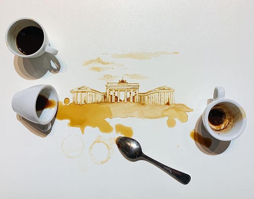  Autors: Zibenzellis69 Kad izlieta kafija pārvēršas par mākslas darbu (22 bildes)