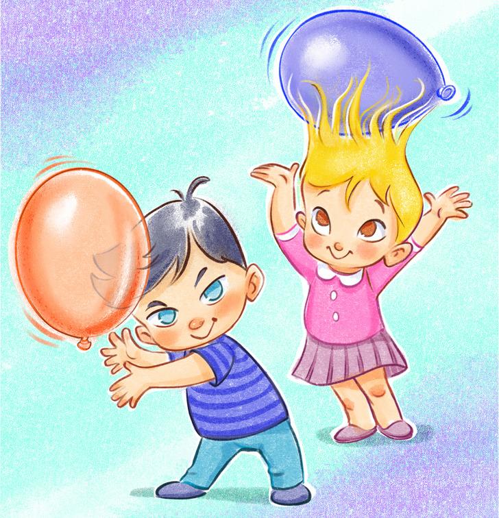 Berzējām balonu gar matiem un... Autors: Lestets 17 lietas, ko mēs darījām, kad bijām bērni