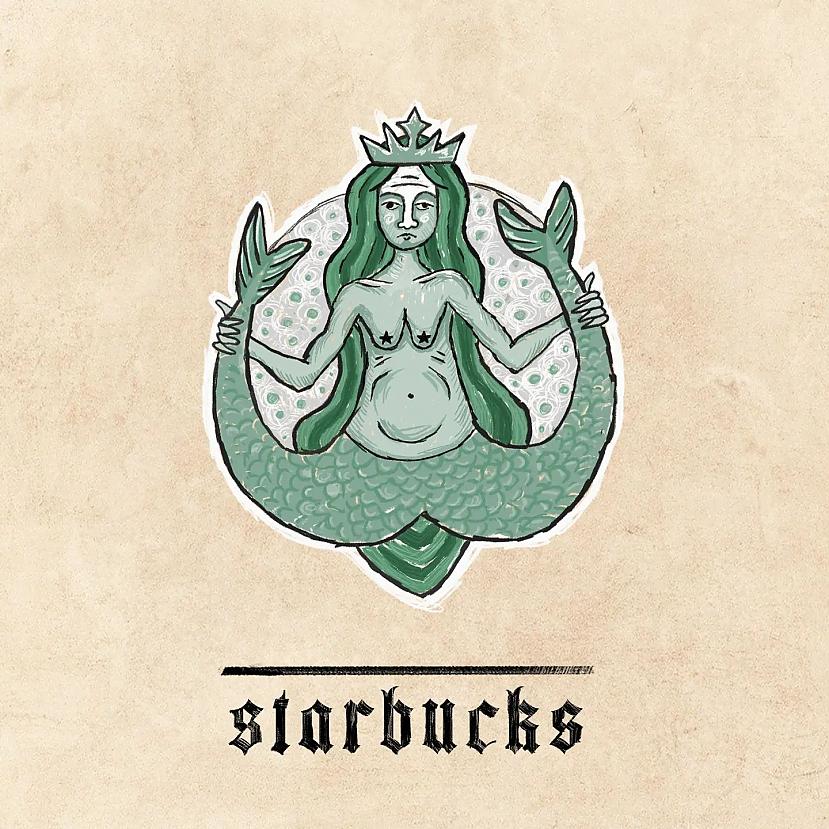 Starbucks Autors: Zibenzellis69 Dizainere parādīja, kādi būtu uzņēmumu logotipi, ja tādi pastāvētu viduslaikos