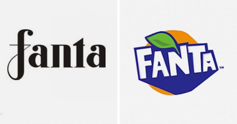 Fanta logotips 1940 un 2022... Autors: Zibenzellis69 17 pirmie pasaulslavenu zīmolu logotipi, kuru sākotnējais dizains jūs pārsteigs