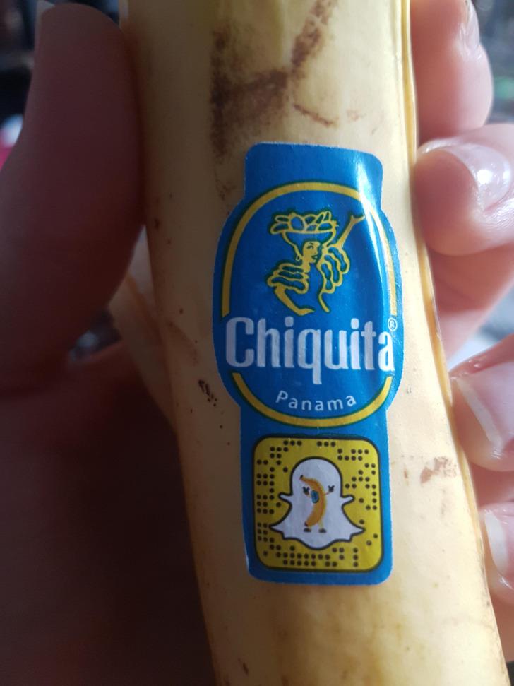 Vien banāns ar Snapchat kodu... Autors: Lestets 16 bildes no mūsu dīvainās pasaules
