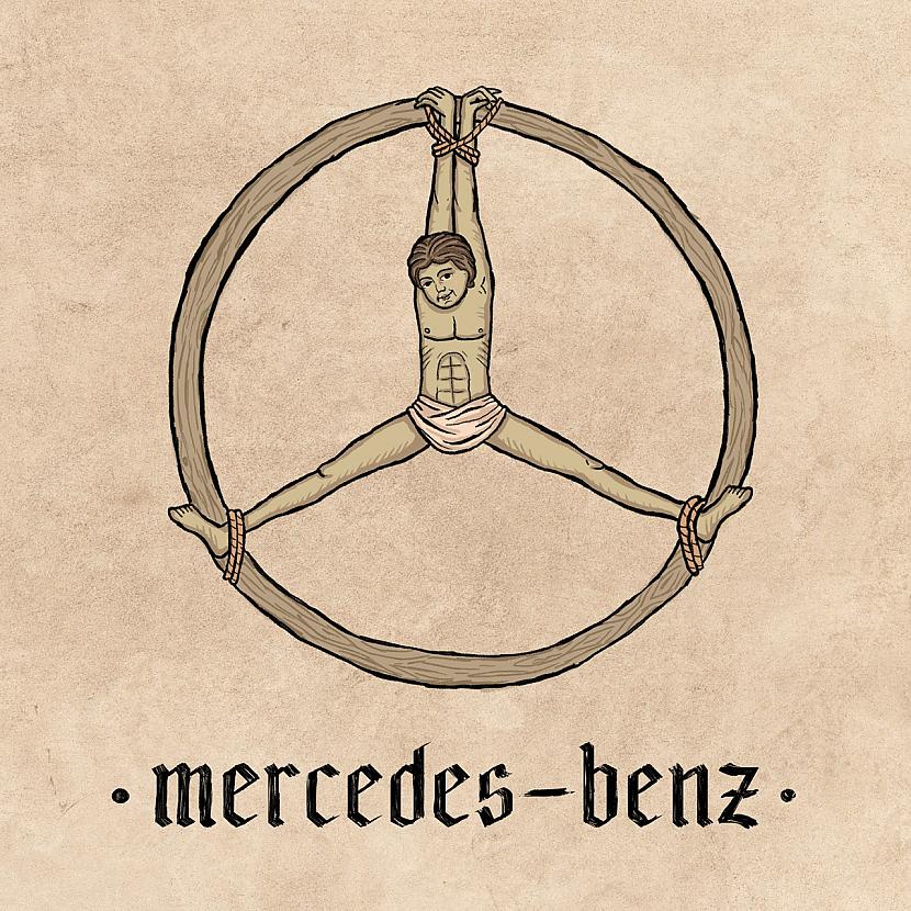 Mercedes benz Autors: Zibenzellis69 Kā izskatītos slaveni uzņēmumu logotipi, ja tos gleznotu viduslaiku mākslinieki