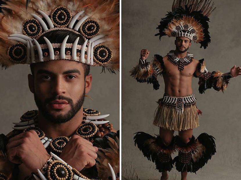 Brazīlija Autors: Zibenzellis69 Vīriešu skaistums: 17 koši ''tautastērpi'' no konkursa Mister Global 2022