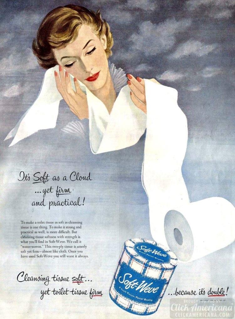 Tualetes papīrs Autors: Zibenzellis69 Graciozi un absurdi: 10 retro reklāmu piemēri pazīstamiem produktiem