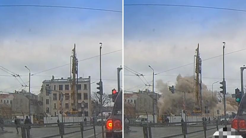 laquoTwitterraquo lietotājs... Autors: matilde VIDEO ⟩ Mirklis, kad sabruka piecstāvu ēka Rīgas centrā